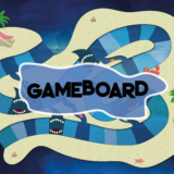 Gameboard Printable Shark Attack Tropical Fish Summer Beach Board Game Sea